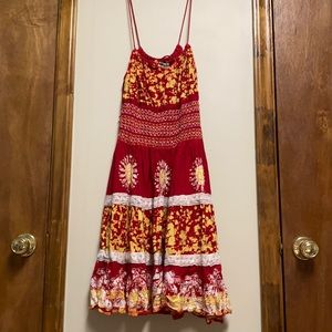 Red and Yellow Summer Dress